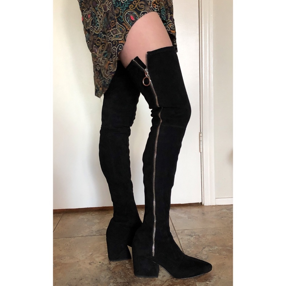 DOLCE VITA VIX THIGH HIGH BLACK ZIPPER BOOT